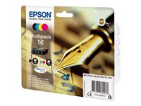 Epson 16 Multipack - 4-pack - svart, gul, cyan, magenta - original - blister med RF-larm/akustiskt larm - bläckpatron - för WorkForce WF-2010, 2510, 2520, 2530, 2540, 2630, 2650, 2660, 2750, 2760 C13T16264012