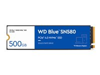 WD Blue SN580 - SSD - 500 GB - inbyggd - M.2 2280 - PCIe 4.0 x4 (NVMe) WDS500G3B0E