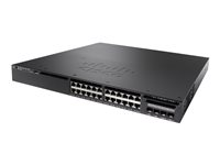 Cisco Catalyst 3650-24PS-E - Switch - L3 - Administrerad - 24 x 10/100/1000 (PoE+) + 4 x SFP - skrivbordsmodell, rackmonterbar - PoE+ (390 W) WS-C3650-24PS-E