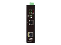 Eaton Tripp Lite Series Industrial Gigabit Ethernet PoE injector, 60W PoE++, 802.3bt, Midspan, -40C to +75C, IP30 housing, Dual 24~57VDC , DIN rail, 1 Port - Strömtillförsel (kan monteras på DIN-skena) - AC 100-240 V - 60 Watt - svart NPOEI-60W-1G