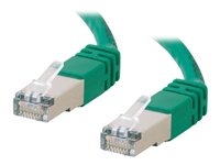 C2G Cat5e Booted Shielded (STP) Network Patch Cable - Patch-kabel - RJ-45 (hane) till RJ-45 (hane) - 2 m - STP - CAT 5e - formpressad - grön 83831