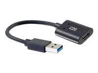 C2G USB C to USB Adapter - SuperSpeed USB Adapter - 5Gbps - F/M - USB-adapter - 24 pin USB-C (hona) vändbar till USB typ A (hane) - USB 3.0 - 15.2 cm - formpressad - svart 54428