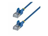 Startech - Patch-kabel - RJ-45 (hane) till RJ-45 (hane) - 80 cm - 3.7 mm - U/FTP - CAT 6a - hakfri, ultra-tunn, koppartrådar - blå N6APATSTP34BLS80CM
