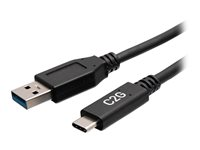 C2G 1ft USB-C to USB-A SuperSpeed USB 5Gbps Cable M/M - USB-kabel - USB typ A (hane) till 24 pin USB-C (hane) - USB 3.2 Gen 1 - 30 V - 3 A - 30 cm - formpressad - svart C2G28875