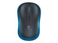 Logitech M185 - Mus - optisk - trådlös - 2.4 GHz - trådlös USB-mottagare - blå 910-002236