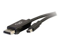 C2G 2m Mini DisplayPort to DisplayPort Adapter Cable 4K UHD - Black - DisplayPort-kabel - Mini DisplayPort (hane) till DisplayPort (hane) - 2 m - svart 84301