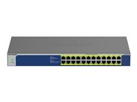 NETGEAR GS524PP - Switch - ohanterad - 24 x 10/100/1000 (PoE+) - skrivbordsmodell, rackmonterbar - PoE+ (300 W) - Växelström 100 - 230 V GS524PP-100EUS