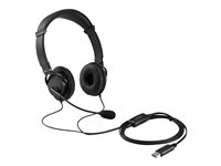 Kensington USB Hi-Fi Headphones - Hörlurar med mikrofon - på örat - kabelansluten - USB K33065WW