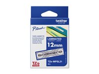 Brother TZe-MPSL31 - Svart på silverspets - Rulle (1,2 cm x 4 m) 1 kassett(er) bandlaminat - för Brother PT-H110; P-Touch Cube PT-P300; P-Touch Cube Pro PT-P910; P-Touch Embellish PT-D215 TZEMPSL31