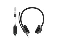 Cisco Headset 322 - Headset - på örat - kabelansluten - USB-A - kolsvart HS-W-322Q-C-USBC