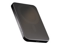 ZENS Pro 1 - Trådlös powerbank - smal - 5000 mAh - 15 Watt - på kabel: USB-C - svart ZEPP05B/00