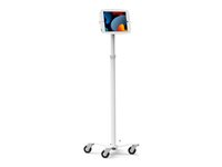 Compulocks iPad 10th-11th (A16) Gen Space Enclosure Medical Rolling Cart Plus Hub White - Vagn - för surfplatta - rullande - låsbar - medicinsk - vit - skärmstorlek: 10.9" - för Apple 10.9-inch iPad Wi-Fi, Wi-Fi + Cellular MCRSTDW209IPDSWH01
