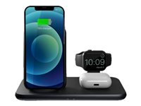Zens Aluminium Series 4 in 1 - Trådlöst laddställ + växelströmsadapter - 45 Watt - Apple Fast Charge, FC (USB) - på kabel: USB-C - vit ZEDC15W/00
