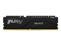 Kingston FURY Beast - DDR5 - sats - 64 GB: 4 x 16 GB - DIMM 288-pin - 6000 MHz / PC5-48000 - CL40 - 1.35 V - ej buffrad - on-die ECC - svart KF560C40BBK4-64