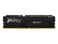 Kingston FURY Beast - DDR5 - sats - 64 GB: 4 x 16 GB - DIMM 288-pin - 6000 MT/s / PC5-48000 - CL40 - 1.35 V - ej buffrad - on-die ECC - svart KF560C40BBK4-64