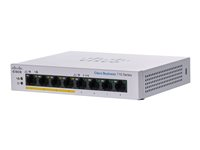 Cisco Business 110 Series 110-8PP-D - Switch - ohanterad - 4 x 10/100/1000 (PoE) + 4 x 10/100/1000 - rackmonterbar, skrivbordsmodell, väggmonterbar - PoE (32 W) - Likström CBS110-8PP-D-EU