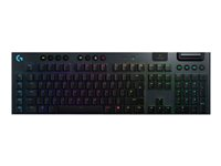 Logitech G915 LIGHTSPEED Wireless RGB Mechanical Gaming Keyboard - GL Tactile - Tangentbord - bakgrundsbelysning - Bluetooth, 2.4 GHz - Nordisk - tangentbrytare: GL Tactile - svart 920-008907