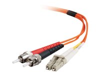 C2G LC-ST 50/125 OM2 Duplex Multimode PVC Fiber Optic Cable (LSZH) - Nätverkskabel - ST-läge (multi-mode) (hane) till LC multiläge (hane) - 10 m - fiberoptisk - duplex - 50/125 mikron - OM2 - halogenfri - orange 85497