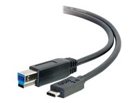 C2G 2m USB 3.1 Gen 1 USB Type C to USB B Cable M/M - USB C Cable Black - USB-kabel - USB Type B (hane) till 24 pin USB-C (hane) - USB 3.1 - 2 m - svart 88866