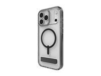 Zagg Santa Cruz Snap - Baksidesskydd för mobiltelefon - med fällbart ställ - MagSafe-kompatibilitet - gagatsvart - för Apple iPhone 17 Pro Max 702318951
