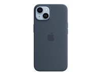 Apple - Baksidesskydd för mobiltelefon - MagSafe-kompatibilitet - silikon - stormblå - för iPhone 14 MPRV3ZM/A