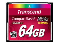 Transcend - Flash-minneskort - 64 GB - 800x - CompactFlash TS64GCF800