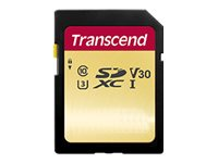 Transcend 500S - Flash-minneskort - 64 GB - Video Class V30 / UHS-I U3 / Class10 - SDXC UHS-I TS64GSDC500S