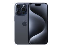 Apple iPhone 15 Pro - 5G smartphone - dual-SIM / Internal Memory 512 GB - OLED-skärm - 6.1" - 2556 x 1179 pixlar (120 Hz) - 3 st. bakre kameror 48 MP, 12 MP, 12 MP - front camera 12 MP - blått titan MTVA3QN/A
