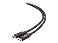 C2G 6ft Thunderbolt 4 USB C Active Cable - USB C to USB C - 40Gbps - M/M - Thunderbolt-kabel - 24 pin USB-C (hane) till 24 pin USB-C (hane) - USB 3.2 / DisplayPort 2.1 / Thunderbolt 4 - 30 V - 1.83 m - USB-strömförsörjning (100W), 8K60Hz stöd, 4K60 Hz (4096 x 2160) stöd, Ethernet-stöd - svart C2G28887