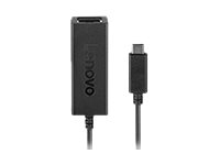 Lenovo USB-C to Ethernet Adapter - Nätverksadapter - USB-C - Gigabit Ethernet x 1 - svart 4X90S91831