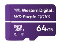 WD Purple WDD064G1P0C-85AEL0 - Flash-minneskort - 64 GB - UHS-I U1 / Class10 - microSDXC - lila WDD064G1P0C-85AEL0