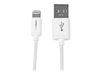 StarTech.com 1 m USB till Lightning-kabel - iPhone/iPad/iPod-laddningskabel - Lightning till USB-kabel för laddning med hög hastighet - Apple MFi-certifierad - Vit - Lightning-kabel - Lightning hane till USB hane - 1 m - dubbelt skärmad - vit - för P/N: KITBXAVHDPEU, KITBXAVHDPNA, KITBXAVHDPUK, KITBXDOCKPEU, KITBXDOCKPUK, KITBZDOCK USBLT1MW