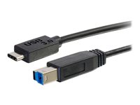 C2G 2m USB 3.1 Gen 1 USB Type C to USB B Cable M/M - USB C Cable Black - USB-kabel - USB Type B (hane) till 24 pin USB-C (hane) - USB 3.1 - 2 m - svart 88866