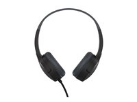 Belkin SoundForm Mini - Hörlurar med mikrofon - på örat - kabelansluten - 3,5 mm kontakt - svart AUD004BTBK