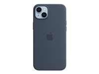 Apple - Baksidesskydd för mobiltelefon - MagSafe-kompatibilitet - silikon - stormblå - för iPhone 14 Plus MPT53ZM/A