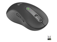 Logitech Signature M650 L LEFT - Mus - stor storlek - vänsterhänt - optisk - 5 knappar - trådlös - 2.4 GHz, Bluetooth - Logitech Logi Bolt USB-mottagare - grafit 910-006239