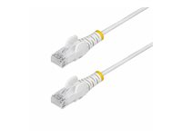StarTech.com 7m White Slim CAT6 Ethernet Cable, Snagless, 28AWG, LSZH - Patch-kabel - RJ-45 (hane) till RJ-45 (hane) - 7 m - 3.6 mm - UTP - CAT 5/5e/6 - IEEE 802.3bt - halogenfri, hakfri - vit N6PAT7MWHS
