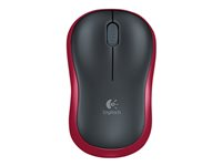 Logitech M185 - Mus - optisk - trådlös - 2.4 GHz - trådlös USB-mottagare - röd 910-002240