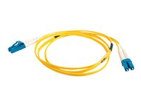 C2G LC-LC 9/125 OS1 Duplex Singlemode PVC Fiber Optic Cable (LSZH) - Patch-kabel - LC enkelläge (hane) till LC enkelläge (hane) - 10 m - fiberoptisk - duplex - 9 / 125 mikrometer - OS1 - halogenfri - gul 85609