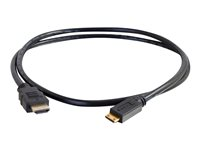 C2G Value Series 1.5m High Speed HDMI to HDMI Mini Cable with Ethernet - 4K - UltraHD - HDMI-kabel med Ethernet - 19 pin mini HDMI Type C hane till HDMI hane - 1.5 m - svart 81999