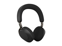 Jabra Evolve3 75 UC - Headset - på örat - Bluetooth - trådlös - aktiv brusradering - USB-C via Bluetooth-adapter - svart - UC-certifierad, Zoomcertifierad, Google Meet-certifierad 37599-989-899