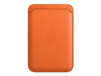 Apple - Plånbok för mobiltelefon/kreditkort - med MagSafe - läder - orange - för iPhone 12, 13, 14 MPPY3ZM/A