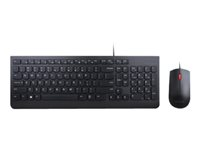 Lenovo Essential Wired Combo - Sats med tangentbord och mus - USB - norsk 4X30L79908