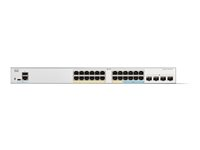 Cisco Catalyst 1300-24MGP-4X - Switch - L3 - Administrerad - 16 x 10/100/1000 (PoE+) + 8 x 2.5G (PoE+) + 4 x 10 Gigabit SFP+ - rackmonterbar - PoE+ (195 W) - återanvänd - för P/N: CON-SNC-C130GP4X, CON-SNT-C130GP4X C1300-24MGP-4X-RF