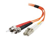 C2G Low-Smoke Zero-Halogen - Patch-kabel - LC multiläge (hane) till ST-läge (multi-mode) (hane) - 1 m - fiberoptisk - 62,5/125 mikron - orange 85271