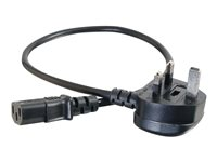 C2G Universal Power Cord - Strömkabel - BS 1363 (hane) till power IEC 60320 C13 - 1 m - formpressad - svart 88512