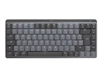 Logitech Master Series MX Mechanical Mini - Tangentbord - bakgrundsbelyst - trådlös - Bluetooth LE - QWERTY - nordiskt (danska/finska/norska/svenska) - tangentbrytare: Linear - grafit 920-010777