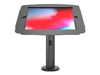 Compulocks iPad 10.2" Space Enclosure Tilting Stand 4" - Monteringssats (hölje, stångställ) - för surfplatta - låsbar - höggradig aluminium - svart - skärmstorlek: 10.2" - disk-monteringsbar - för Apple 10.2-inch iPad (7:e generation, 8:e generation, 9:e generation) TCDP04102IPDSB