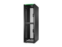 APC NetShelter SX Colocation - Rack skåp - 2 x 600W x 1070D mm, med sidor - golvstående - svart - 42U - 19" - TAA-kompatibel AR3200B2