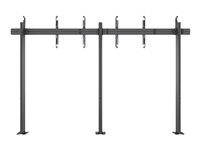 Multibrackets M Floormount Column Pro 3x1 - Ställ - en sida - för 3 LCD/plasmapaneler - plast, aluminium, stål - svart - skärmstorlek: 32"-65" - montering golv till vägg 7350105213427